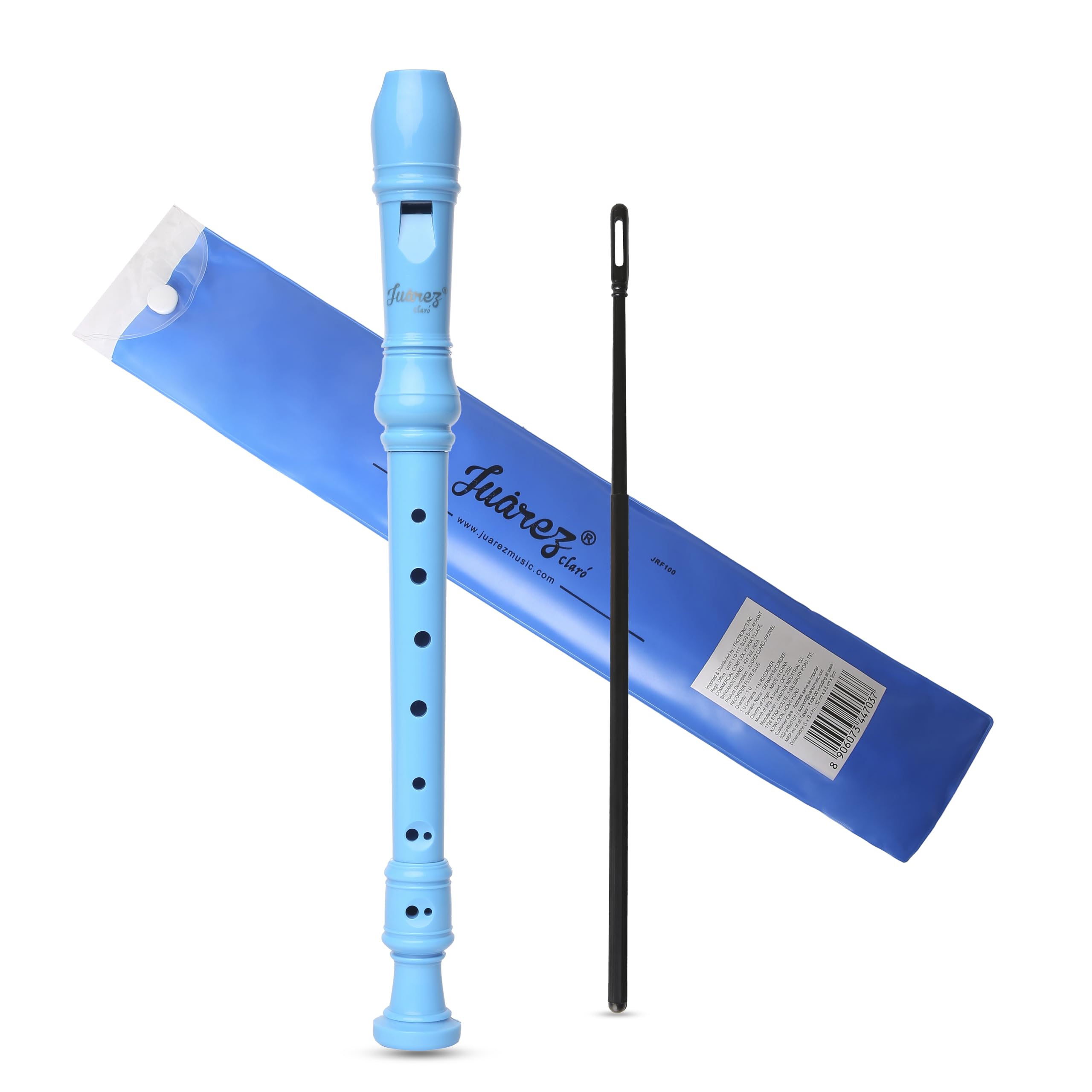 JUAREZ JRF200BL Recorder Flute Blue | Soprano Recorder for Kids